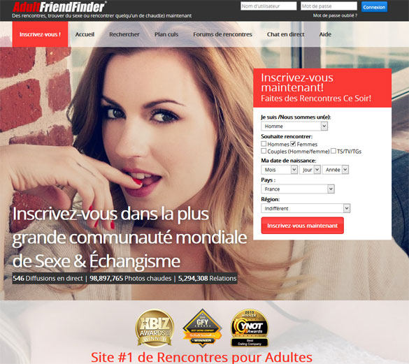 Adult FriendFinder, site de rencontres coquines