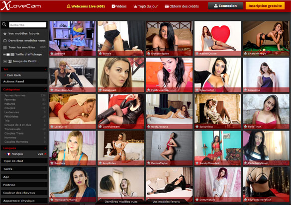 Xlovecam, site de webcams Européens